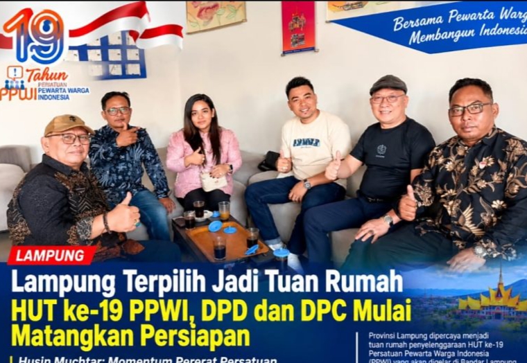 Lampung Jadi Tuan Rumah HUT ke-19 PPWI, Persiapan Mulai Dimatangkan