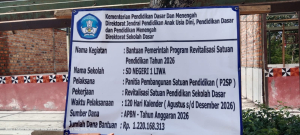 Revitalisasi SDN 1 Liwa Rp1,22 Miliar Dipertanyakan