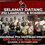 DPD PSI Way Kanan Gelar Konsolidasi Pra-Verifikasi Internal, Dibuka Ketua Nofrika Duris Pratama dan Dihadiri DPW PSI Lampung