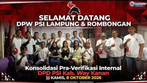 DPD PSI Way Kanan Gelar Konsolidasi Pra-Verifikasi Internal, Dibuka Ketua Nofrika Duris Pratama dan Dihadiri DPW PSI Lampung