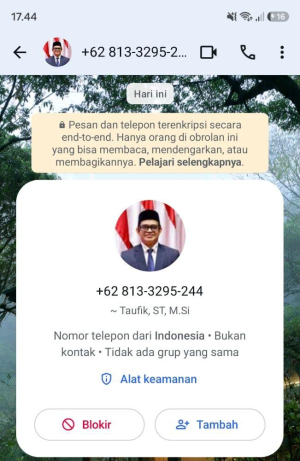 Waspada, Nomor WhatsApp Palsu Catut Nama Plt Sekda Aceh