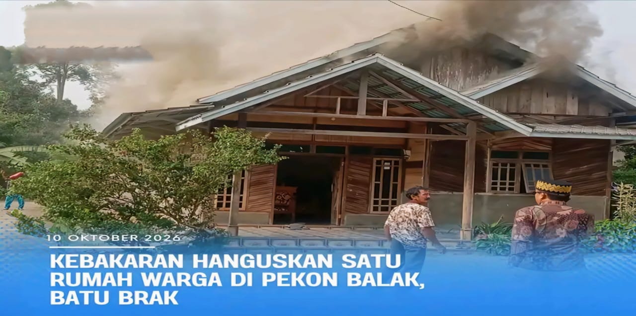 Kebakaran Hanguskan Rumah Warga di Pekon Balak Lampung Barat