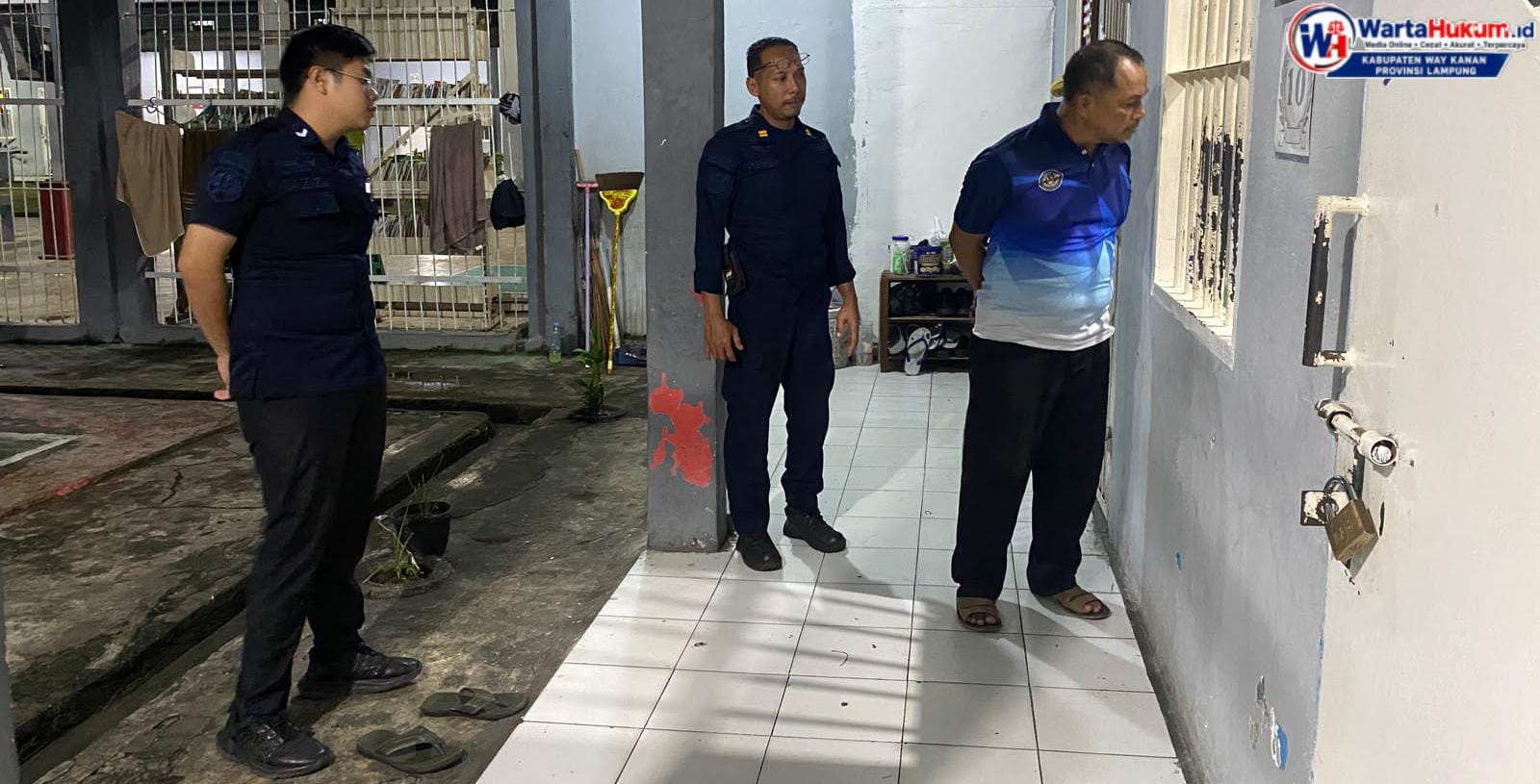 Pastikan Situasi Aman dan Kondusif, Karutan Manna Lakukan Kontrol Malam Blok Hunian 01.45 WIB Dini Hari