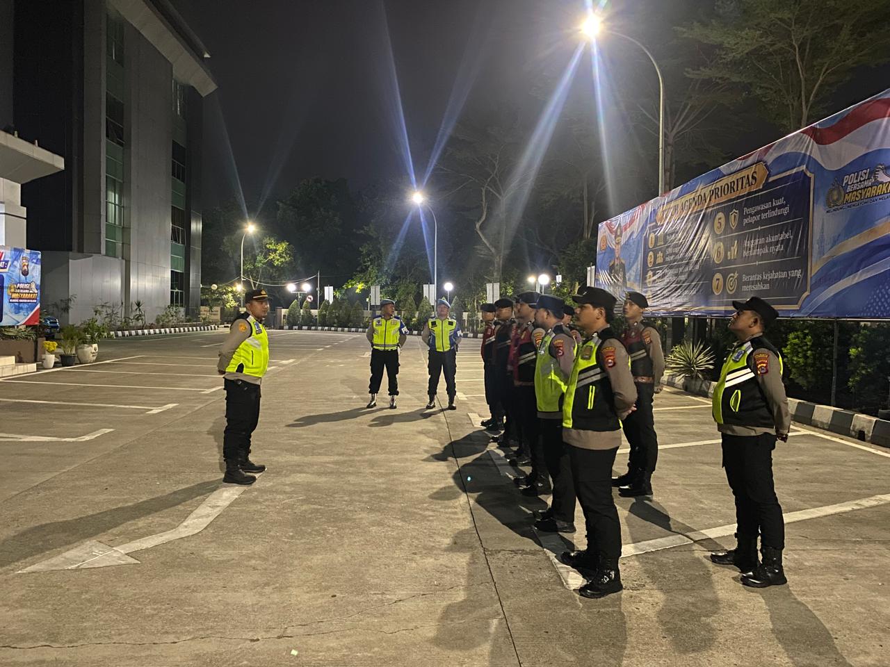 Sipropam Polresta Tangerang Cek Kesiapan Apel Malam