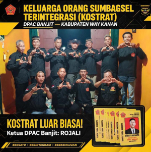Ketua DPAC Banjit Rojali Terus Semangat Rekrutmen, KTA Keluarga Orang Sumatra Terintegrasi (KOSTRAT) DPAC Banjit Bertambah