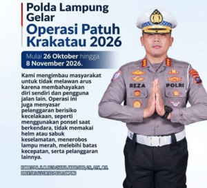 Polda Lampung Kerahkan 702 Personel dalam Operasi Patuh Krakatau 2026, Pelanggaran Lawan Arus Jadi Sasaran